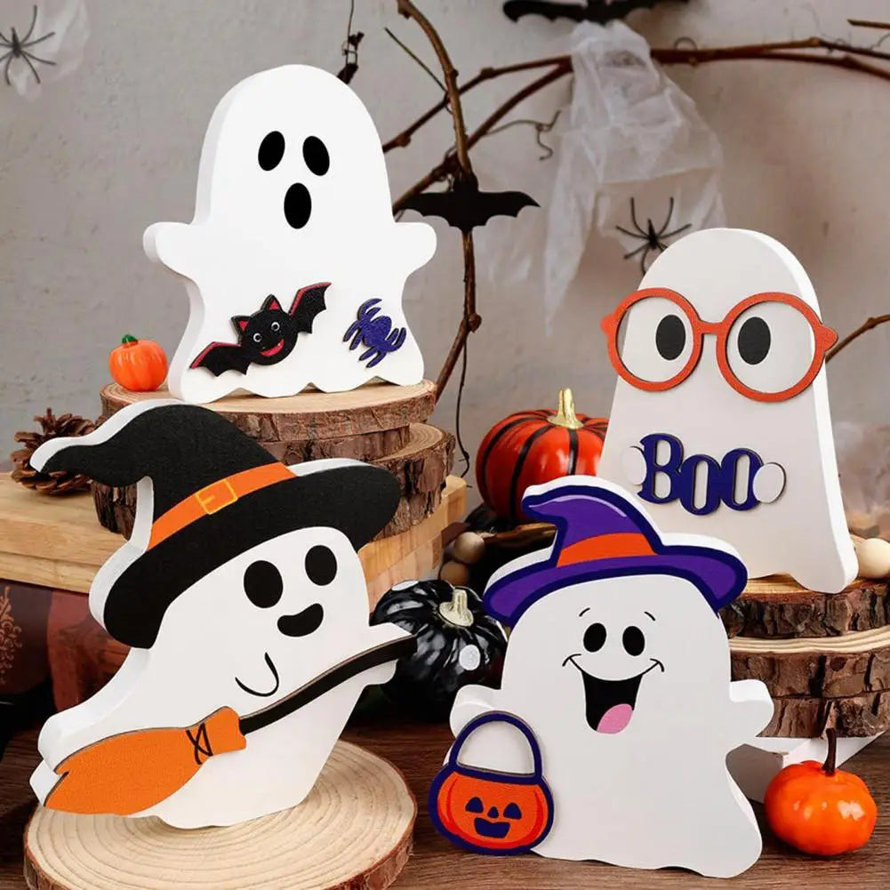 Wooden Halloween Decor Set
