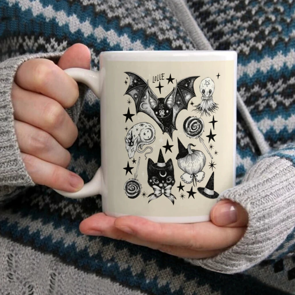 "Rats and Bats and Cats" Ceramic Coffee Cup