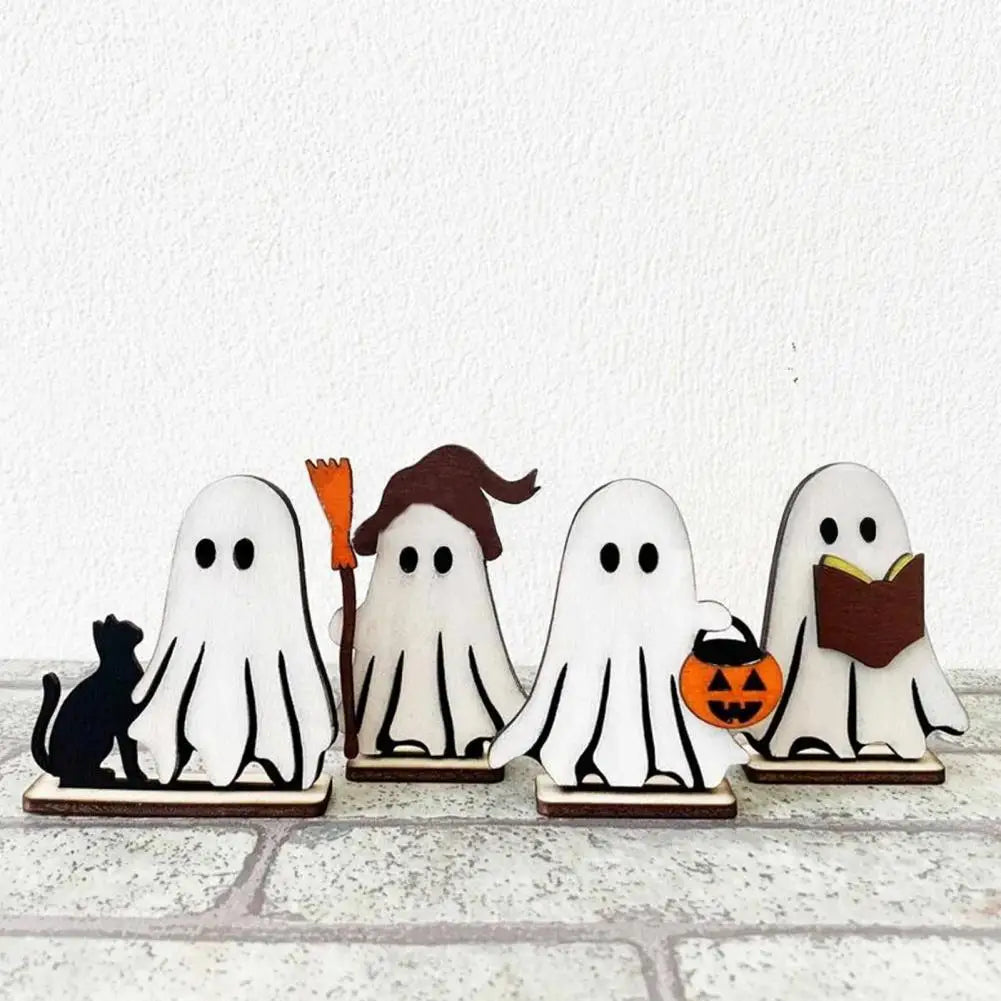 Wooden Halloween Decor Set