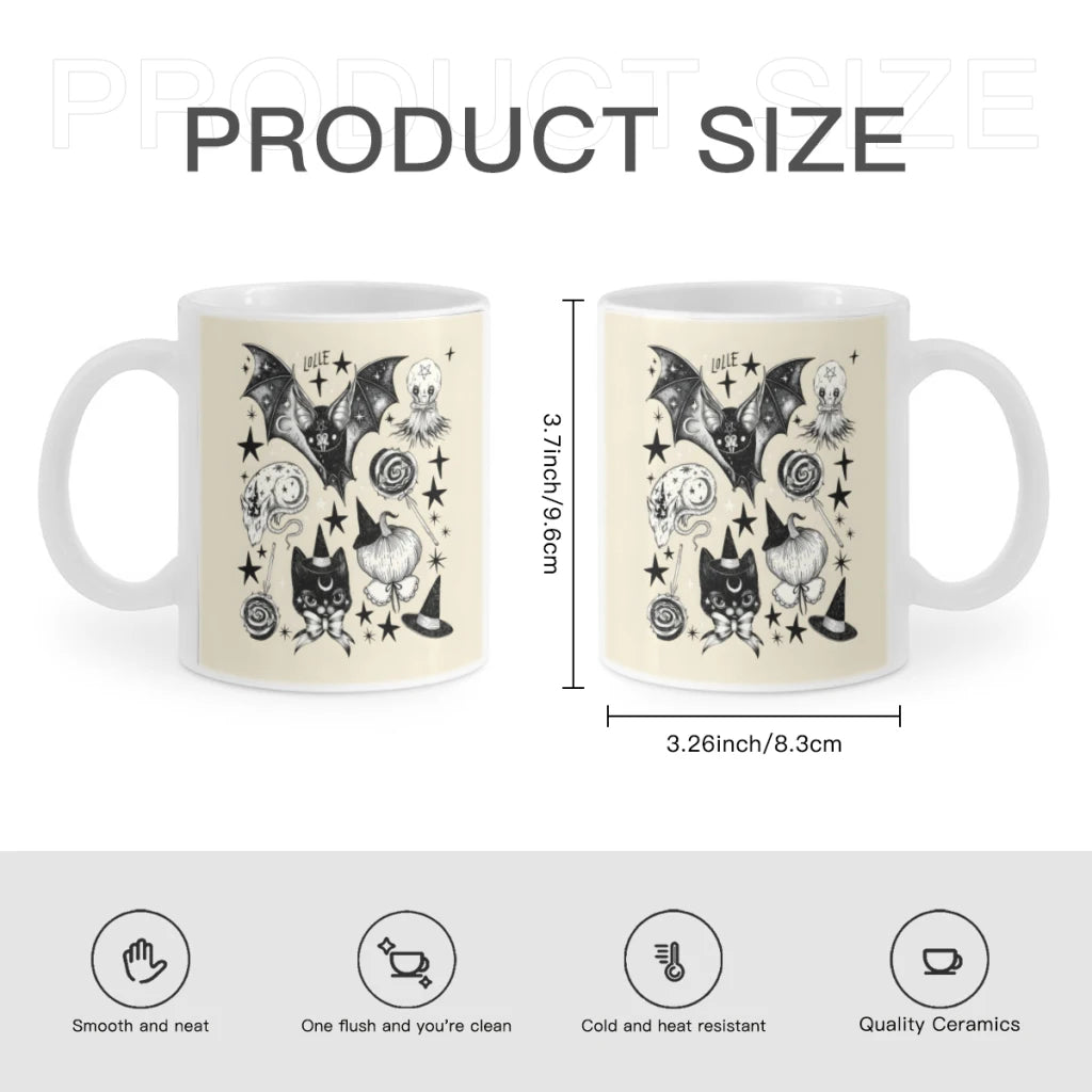 "Rats and Bats and Cats" Ceramic Coffee Cup