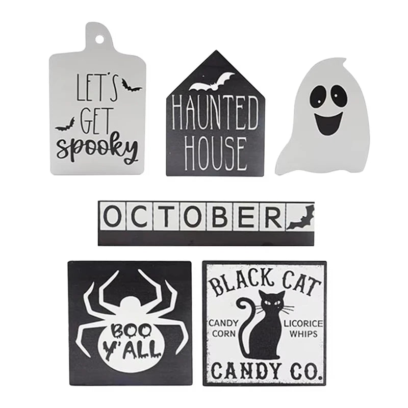 Halloween Tier Tray Decorations (6pcs) PVC