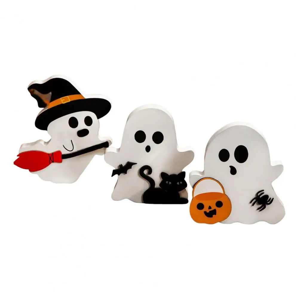 Wooden Halloween Decor Set