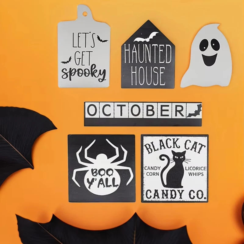 Halloween Tier Tray Decorations (6pcs) PVC