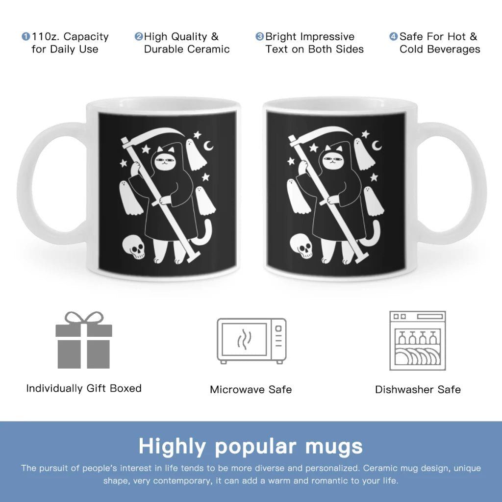 Cat Reaper Ceramic Coffee Mug