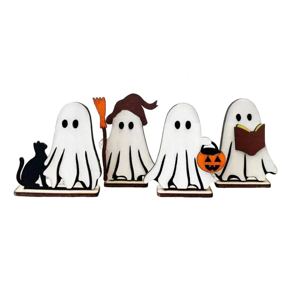 Wooden Halloween Decor Set
