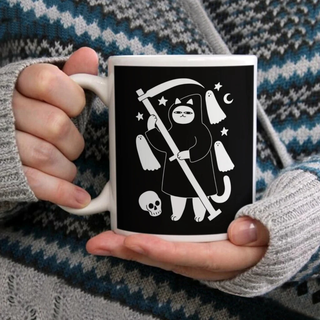 Cat Reaper Ceramic Coffee Mug