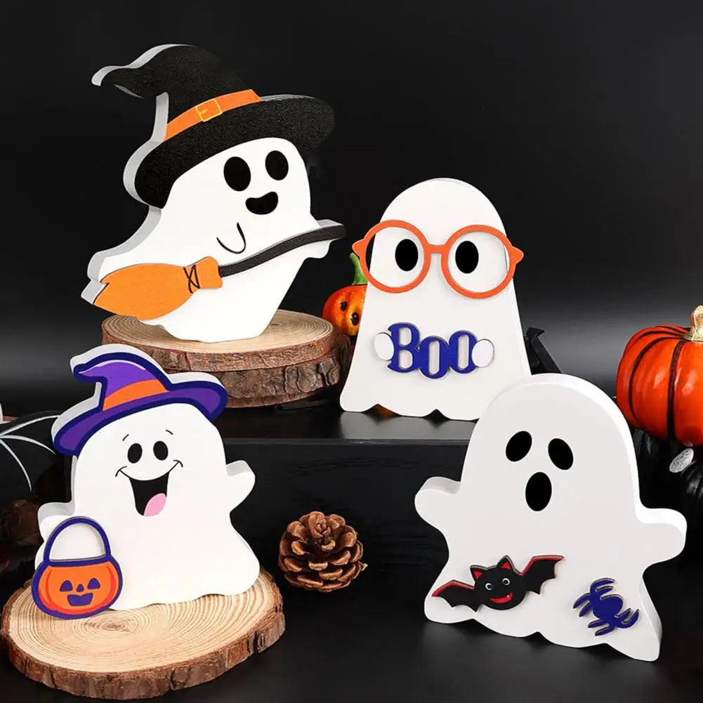 Wooden Halloween Decor Set