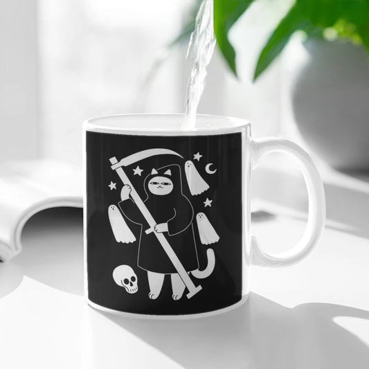 Cat Reaper Ceramic Coffee Mug
